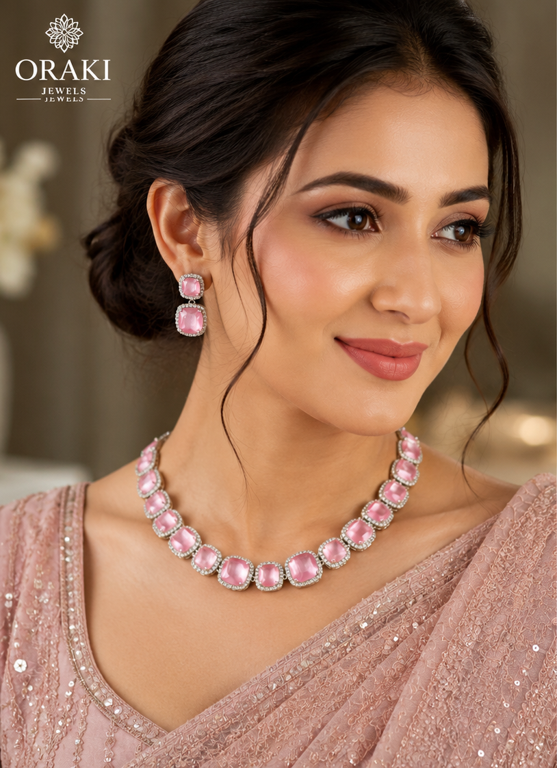ORAKI Celeste Pink Necklace Set
