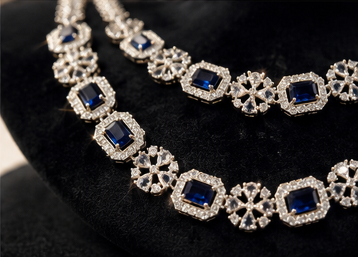 ORAKI Noor Sapphire Necklace Set
