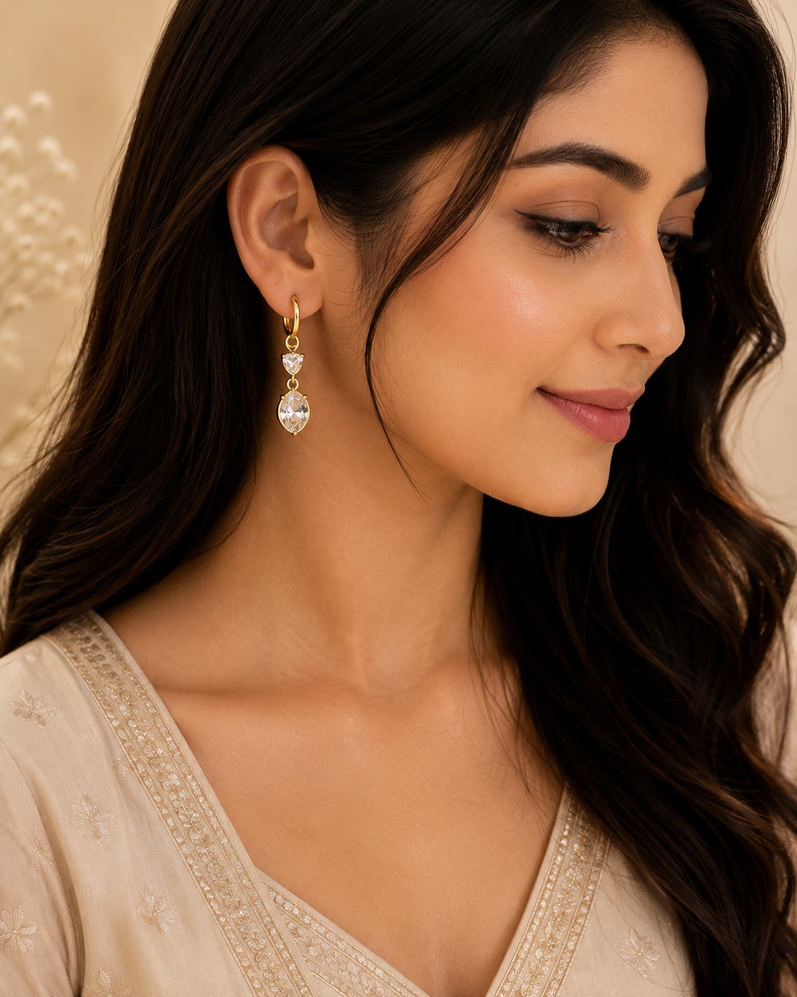 ORAKI Elara Heart Drops Earrings