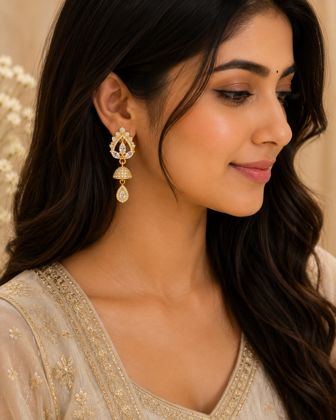 ORAKI Aurelia Jhumka Drops Earrings