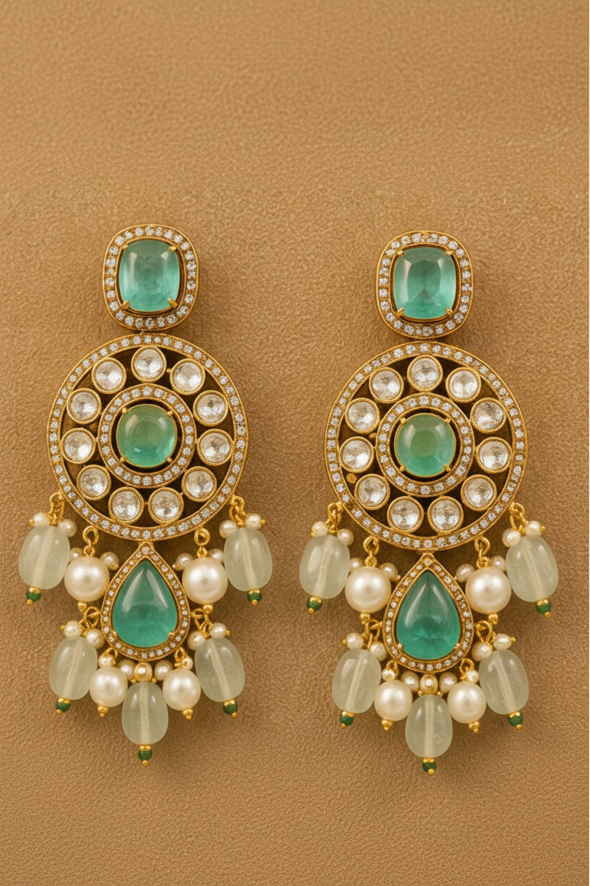 ORAKI Noor-e-Zamrud Pearl Necklace Set with Earrings