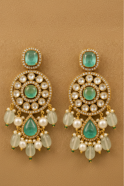 ORAKI Noor-e-Zamrud Pearl Necklace Set with Earrings