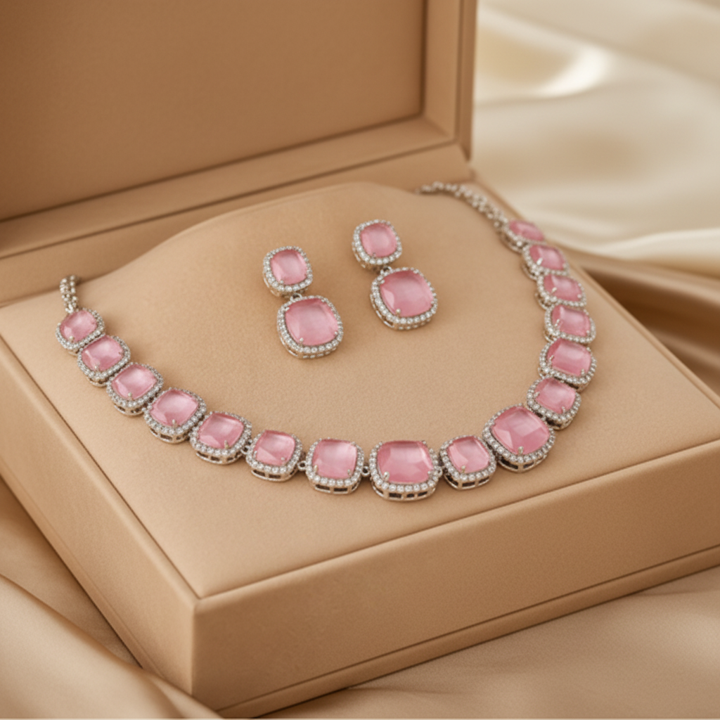 ORAKI Celeste Pink Necklace Set