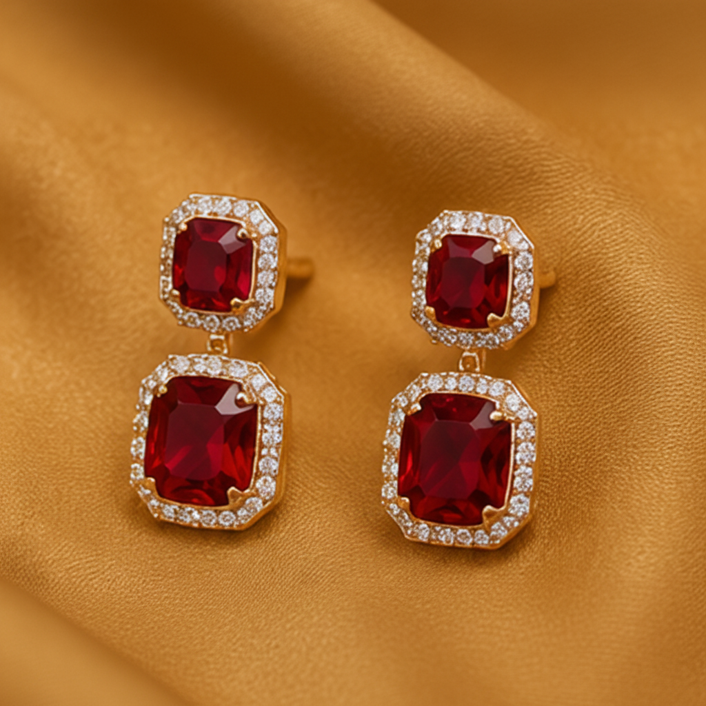 ORAKI Ruby Royale Luxury Gift Set – Necklace, Earrings & Watch