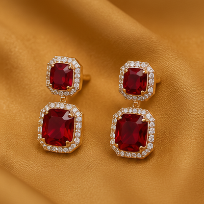 ORAKI Ruby Royale Luxury Gift Set – Necklace, Earrings & Watch