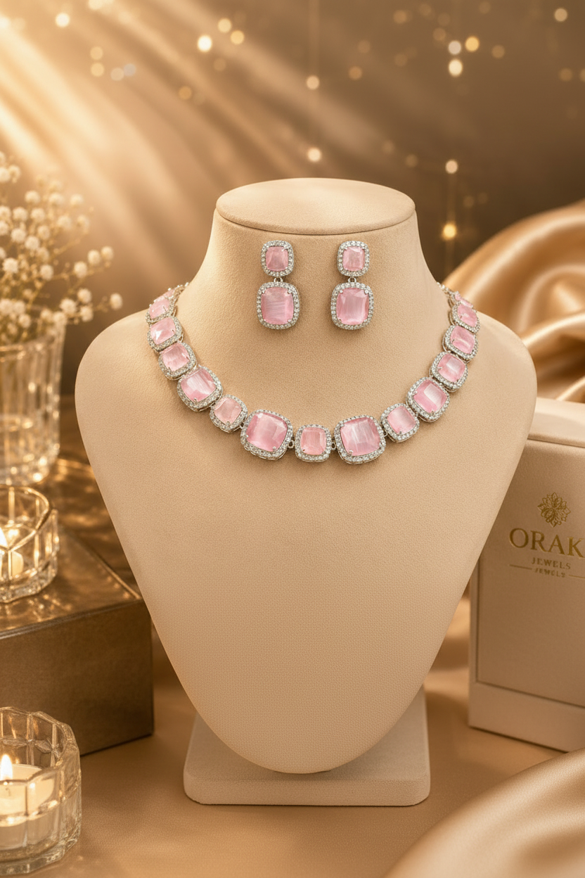 ORAKI Celeste Pink Necklace Set