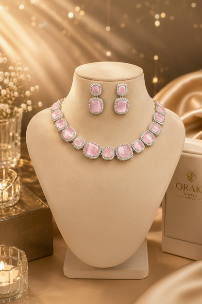 ORAKI Celeste Pink Necklace Set