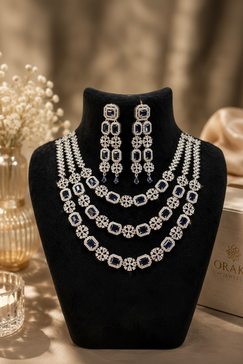 ORAKI Noor Sapphire Necklace Set