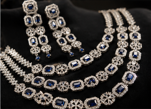 ORAKI Noor Sapphire Necklace Set