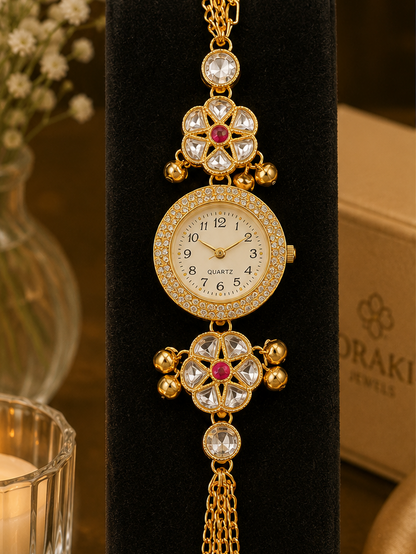 ORAKI Rajwadi Kundan Bracelet Watch