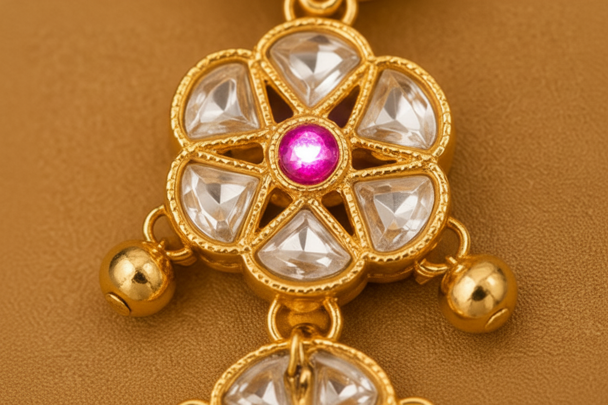 ORAKI Rajwadi Kundan Bracelet Watch