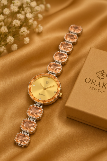 ORAKI Aurora Crystal Bracelet Watch