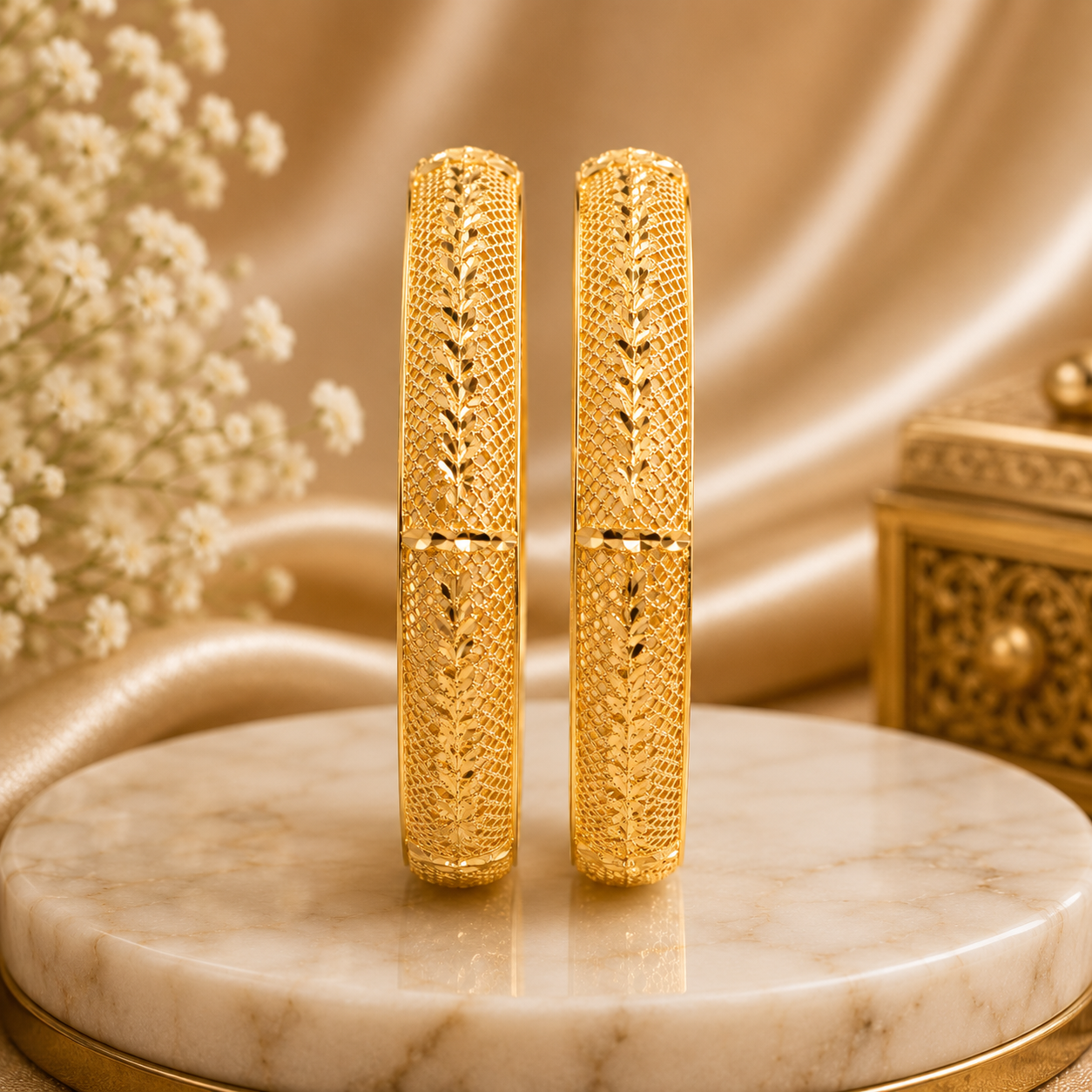 ORAKI Vanya Grace Gold-Plated Bangles Set of 2