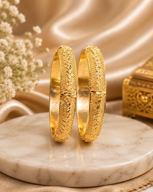 ORAKI Vanya Grace Gold-Plated Bangles Set of 2