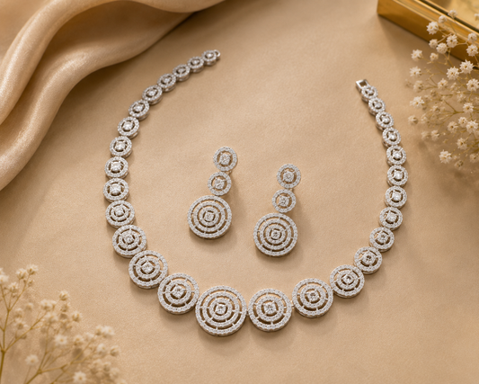 ORAKI Celestia Halo AD Necklace & Earrings Set