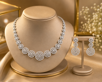 ORAKI Celestia Halo AD Necklace & Earrings Set