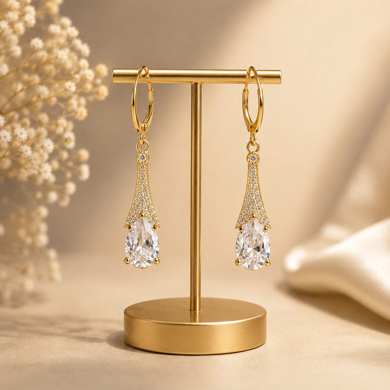 ORAKI Celeste Crystal Drops Earrings