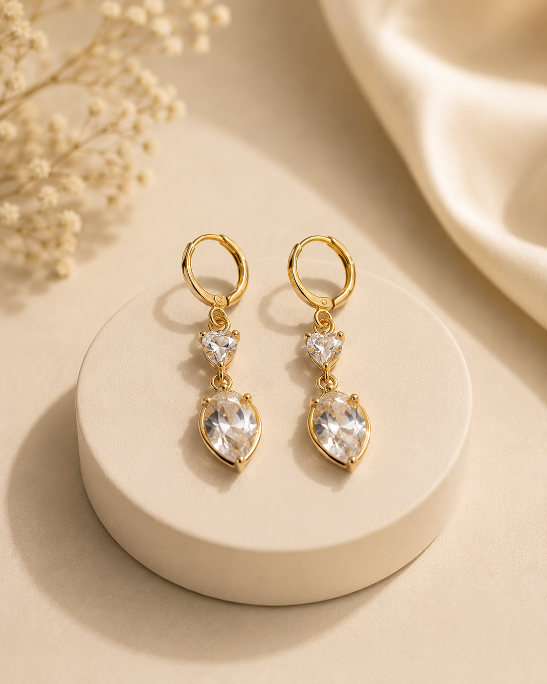 ORAKI Elara Heart Drops Earrings