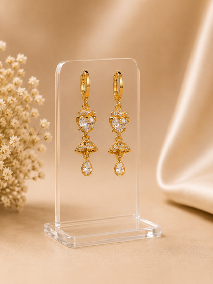 ORAKI Aurelia Crystal Bell Drop Earrings