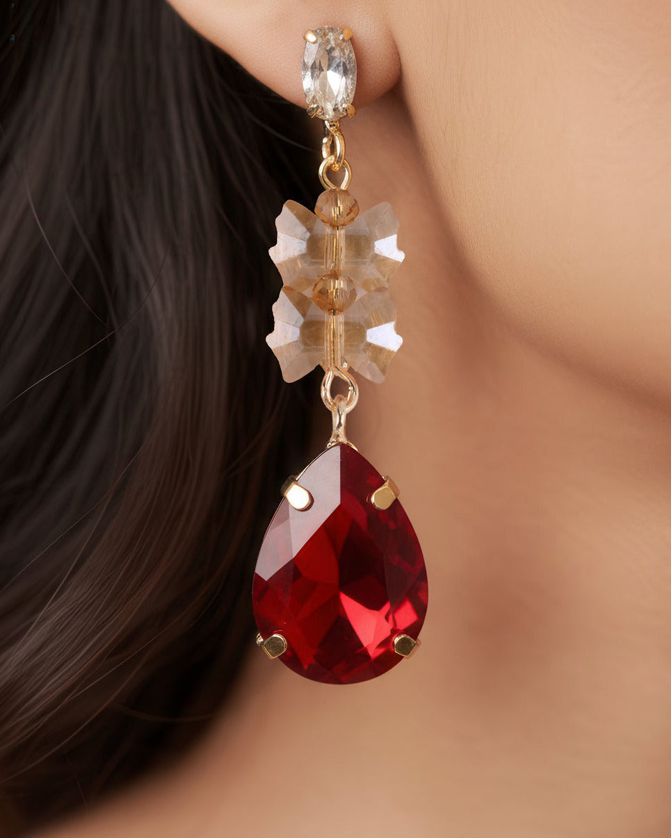 ORAKI Crystal Red Earring