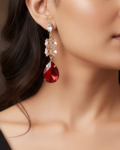 ORAKI Crystal Red Earring